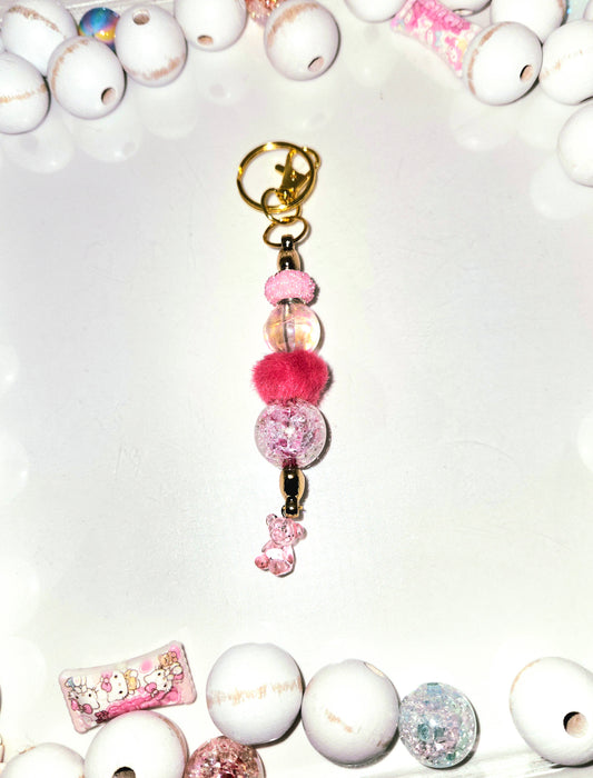 Hand-Beaded Post LITTLE BEAR BAG CHARMS